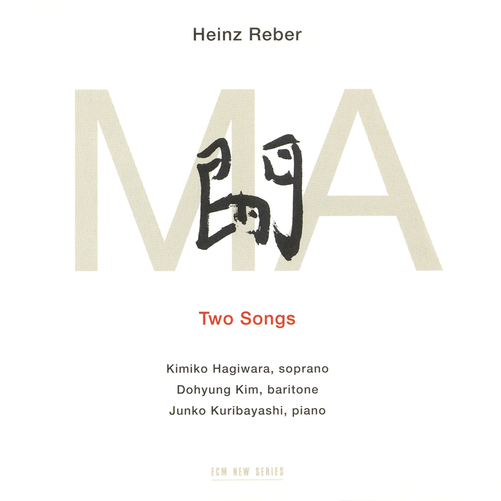 Picture of Kimiko Hagiwara, Dohyung Kim & Junko Kuribayashi - Heinz Reber: MA - Two Songs