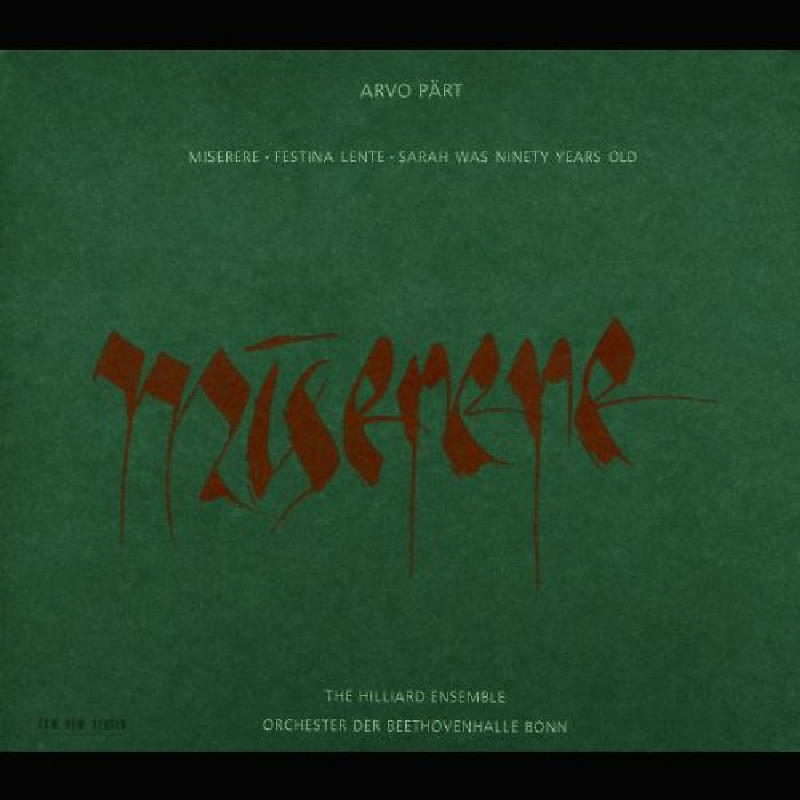 Picture of The Hilliard Ensemble, Beethoven Orchestra & Dennis Russell Davies - Arvo Part: Miserere
