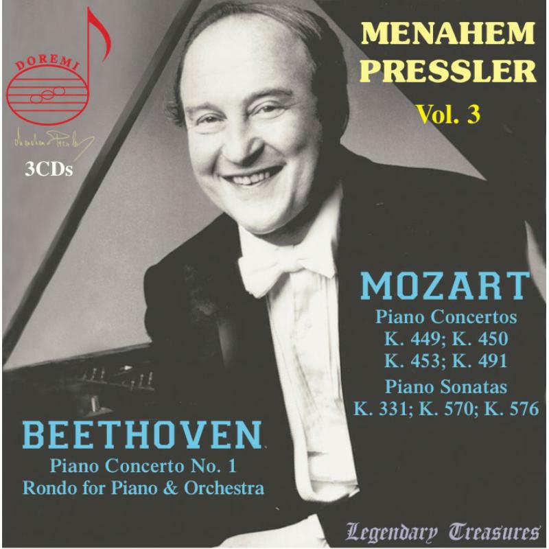 Picture of Menahem Pressler - Wolfgang Amadeus Mozart, Ludwig van Beethoven: Menahem Pressler, Vol. 3
