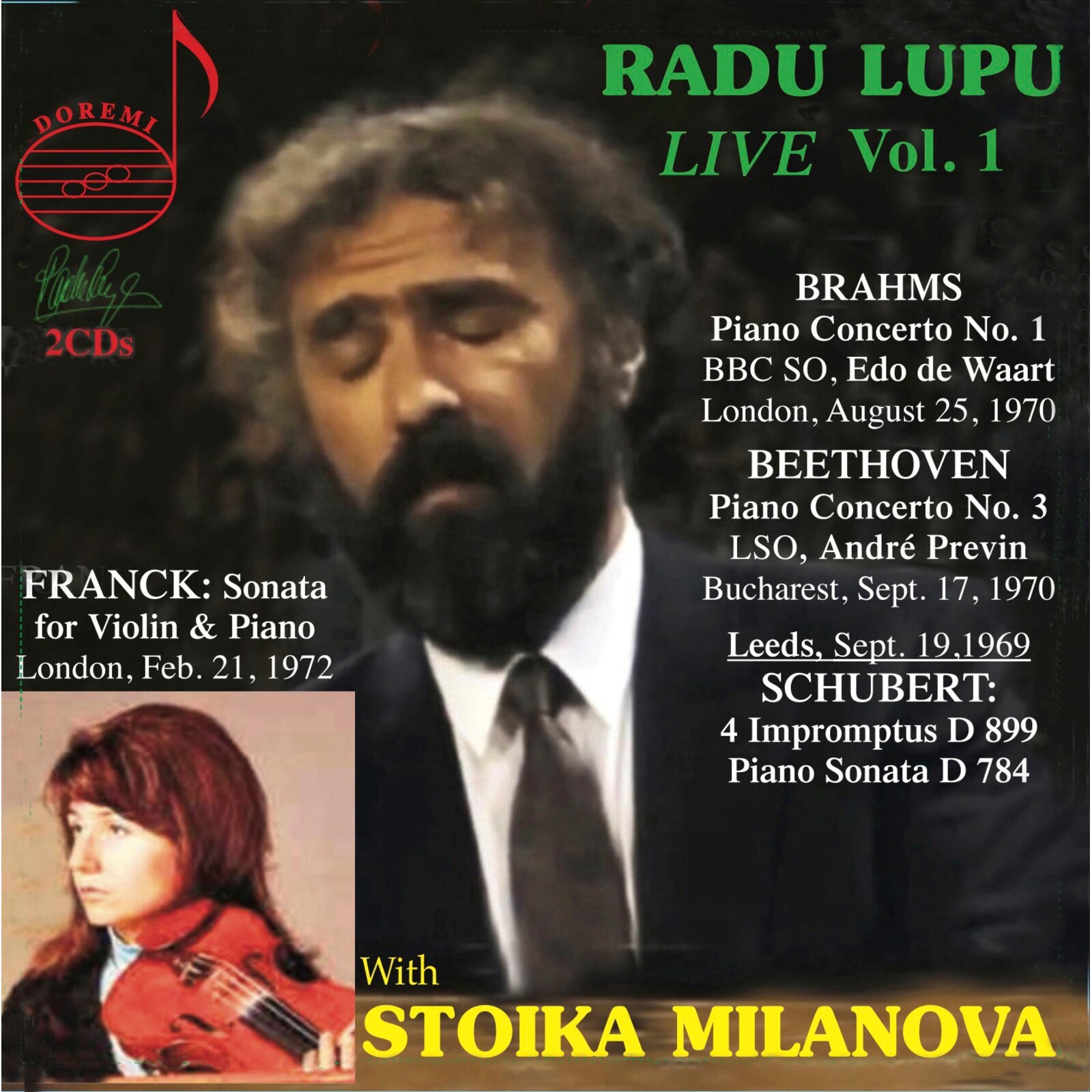 Picture of Radu Lupu; BBC Symphony Orchestra; Stoika Milanova; London Symphony Orchestra; Edo de Waart; Andre Previn - Radu Lupu: Live, Vol. 1