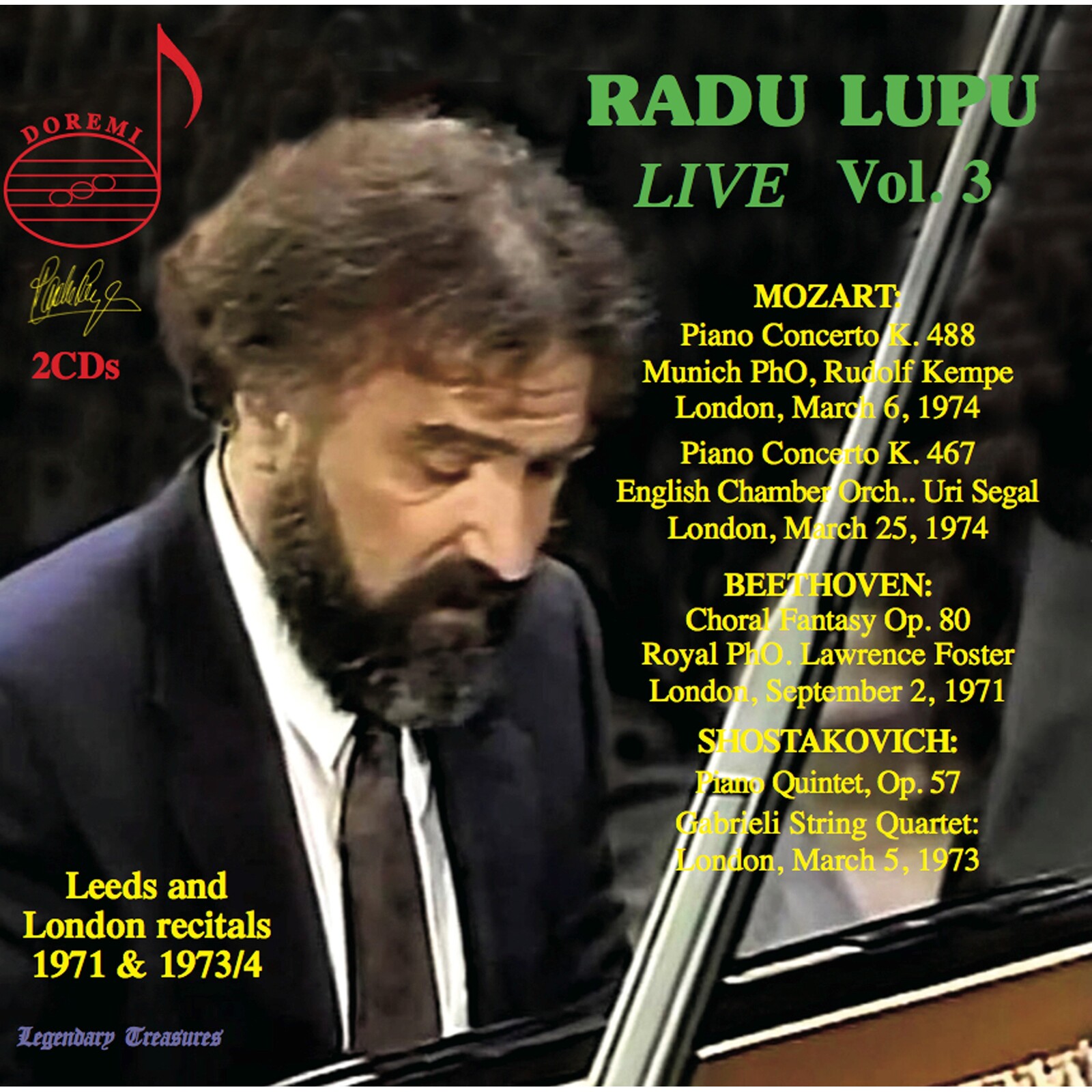 Picture of Radu Lupu; Munich Philharmonic Orchestra; English Chamber Orchestra; Royal Philharmonic Orchestra; Gabrieli String Quartet; Rudolph Kempe; Uri Segal; Lawrence Foster - Radu Lupu: Live, Vol. 3