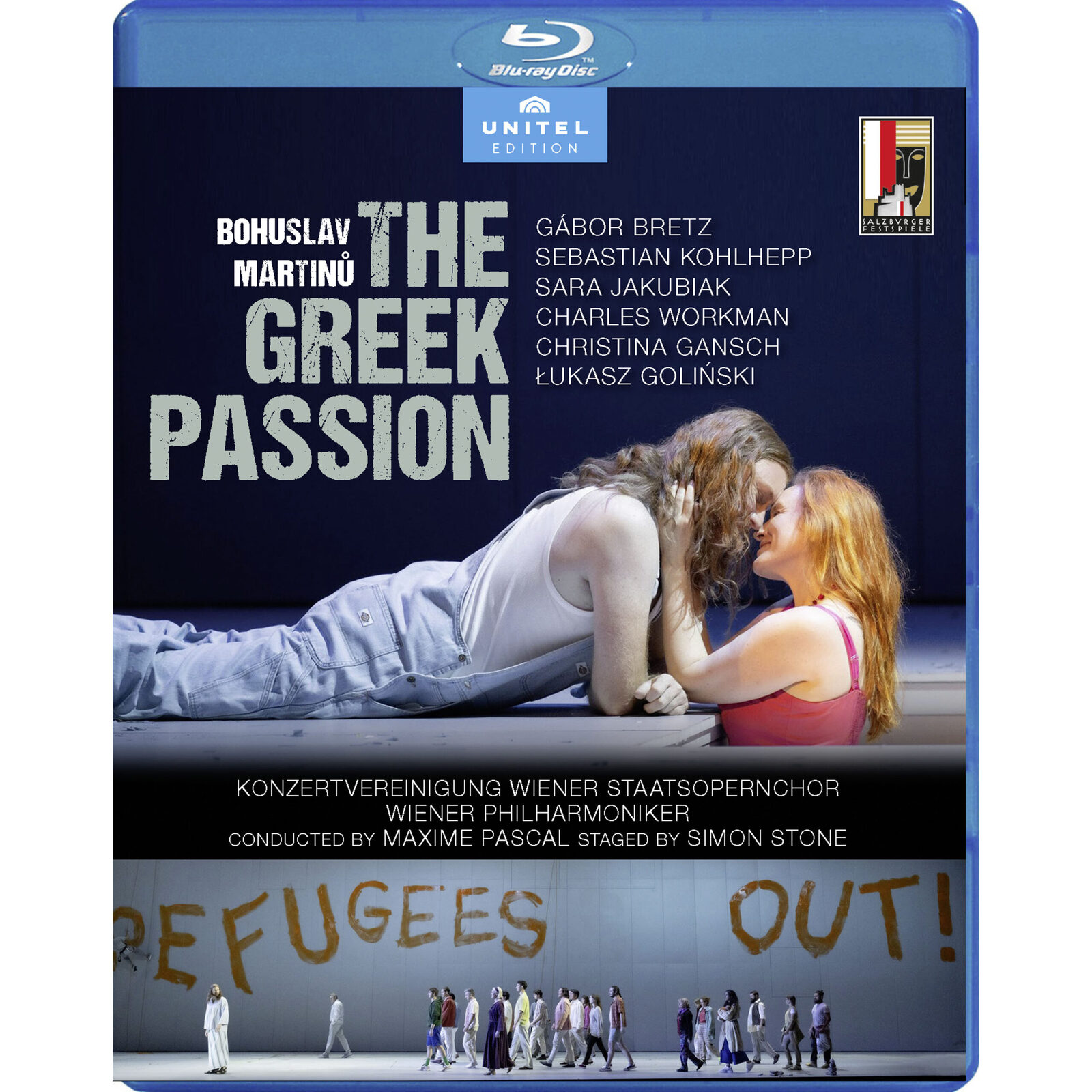 Picture of Gabor Bretz; Sebastian Kohlhepp; Sara Jakubiak; Charles Workman; Christina Gansch; Lukasz Golinski; Konzertvereinigung Wiener Staatsopernchor; Wiener Philharmoniker; Simon Stone; Maxime Pascal - Bohuslav Martinu: The Greek Passion