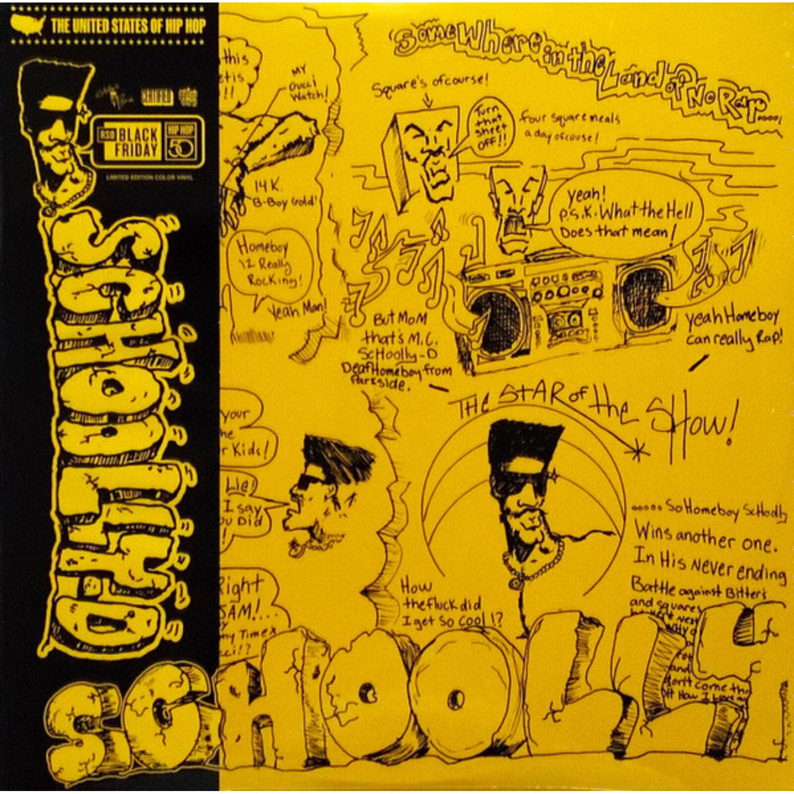 Picture of Schooly D - Schooly D (Yellow & Black Blended Vinyl)