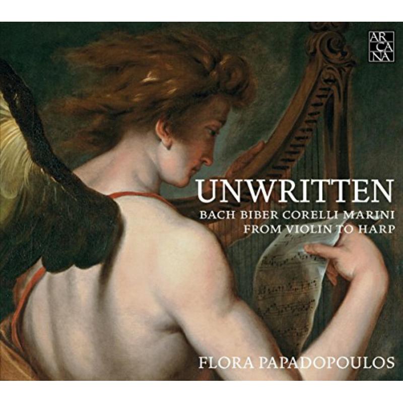 Picture of Flora Papadopoulos - Unwritten: From Violin To Harp - Bach; Biber; Corelli; Marini