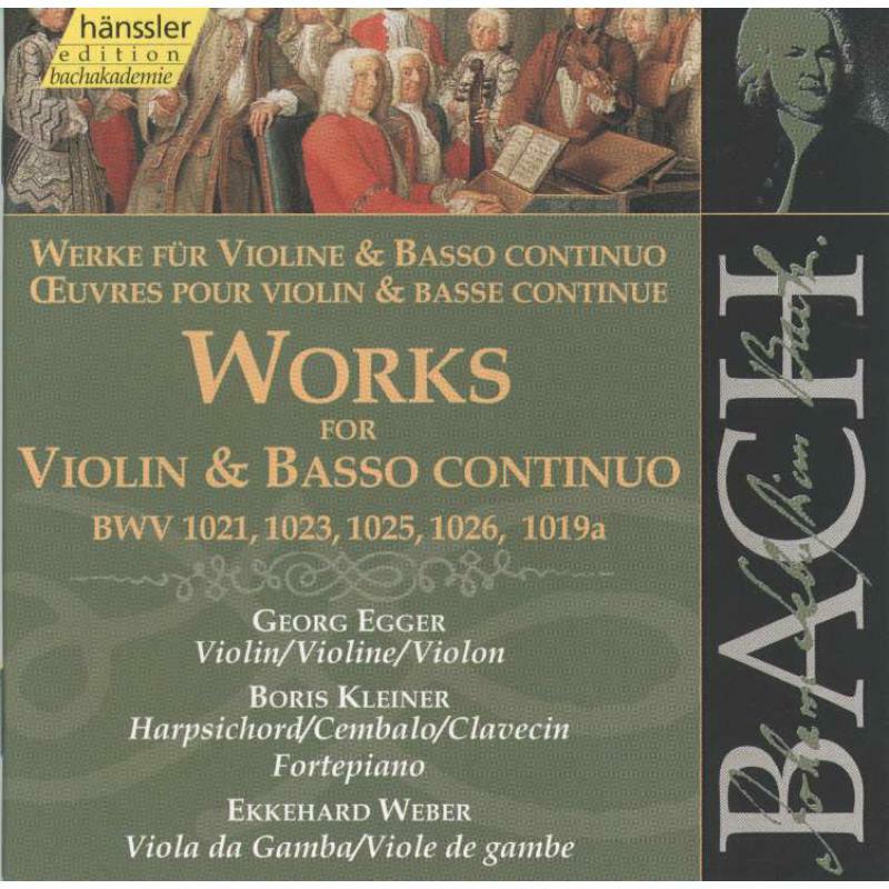 Picture of Egger Kleiner Weber - Bach: Works for Violin & Basso Continuo