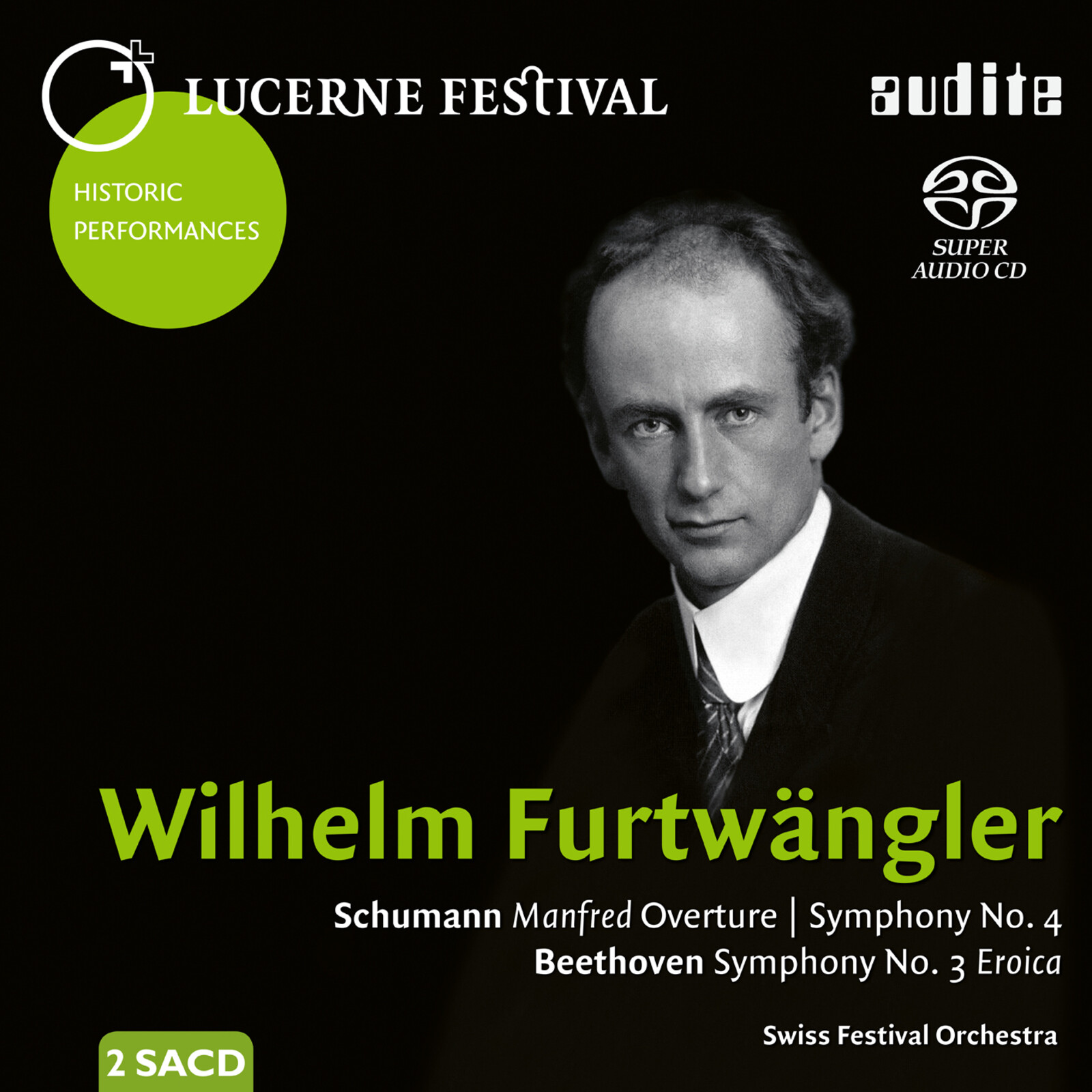 Picture of Wilhelm Furtwangler; Swiss Festival Orchestra - Schumann; Beethoven: Manfred Overture; Symphony No. 4: Symphony No. 3 Eroica