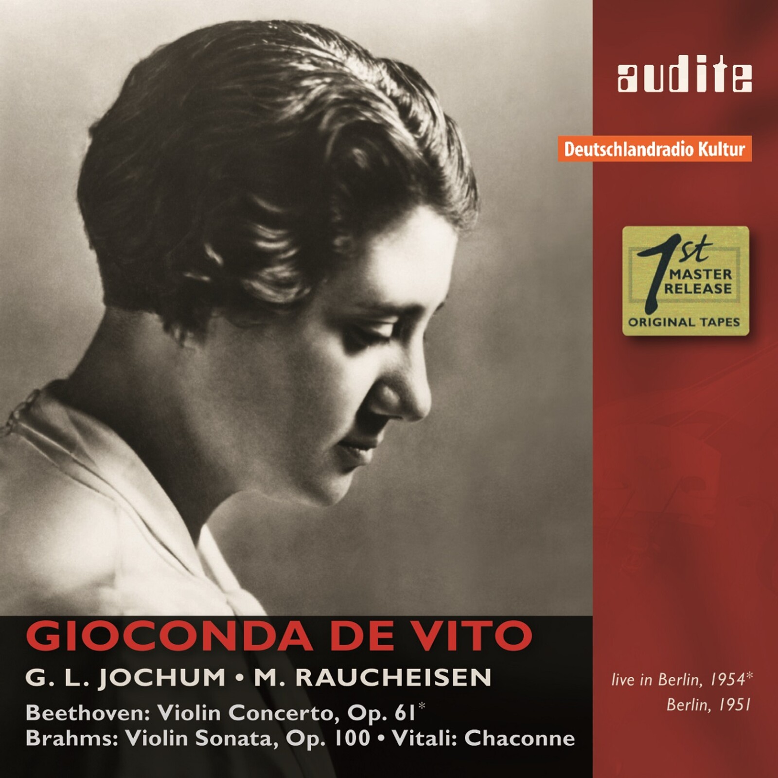 Picture of Gioconda De Vito; Michael Raucheisen; Rias-So; Georg Ludwig Jochum - Gioconda De Vito Plays Beethoven, Brahms & Vitali