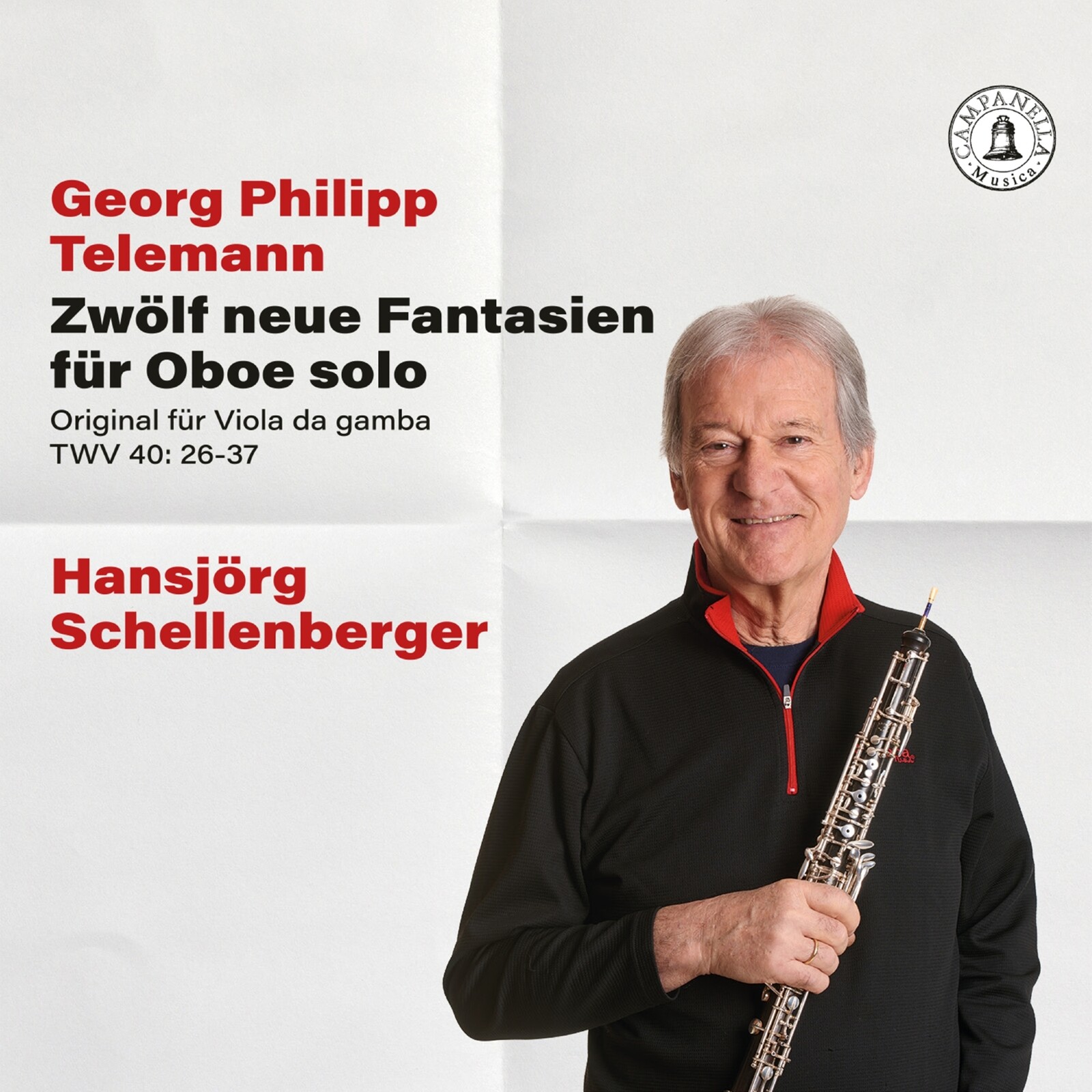 Picture of Hansjorg Schellenberger - Georg Philipp Telemann: Zwolf neue Fantasien fur Oboe solo (12 New Fantasies for Oboe Solo)