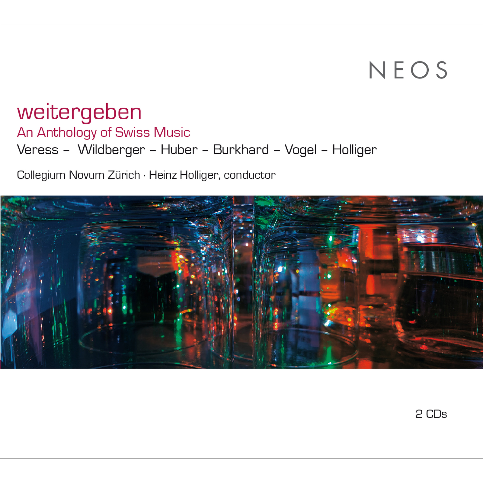 Picture of Collegium Novum Zurich, Heinz Holliger, Sarah Wegener, Johannes Nied, SWR Experimentalstudio, Luisa Famos, Annina Pinggera - weitergeben - An Anthology of Swiss Music