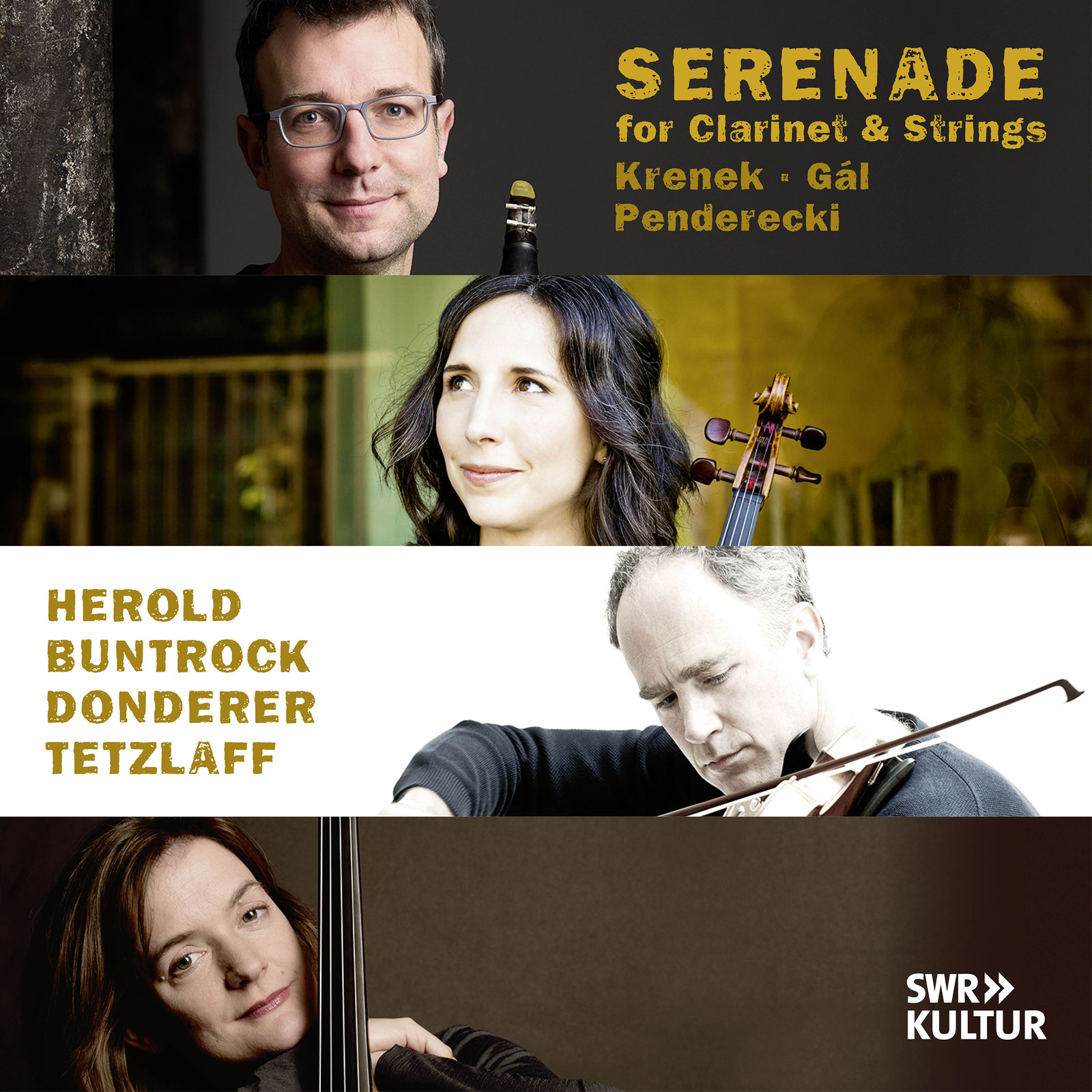 Picture of Kilian Herold, Barbara Buntrock, Florian Donderer, Tanja Tetzlaff - Serenade for Clarinet & Strings: Krenek, Gal, Penderecki