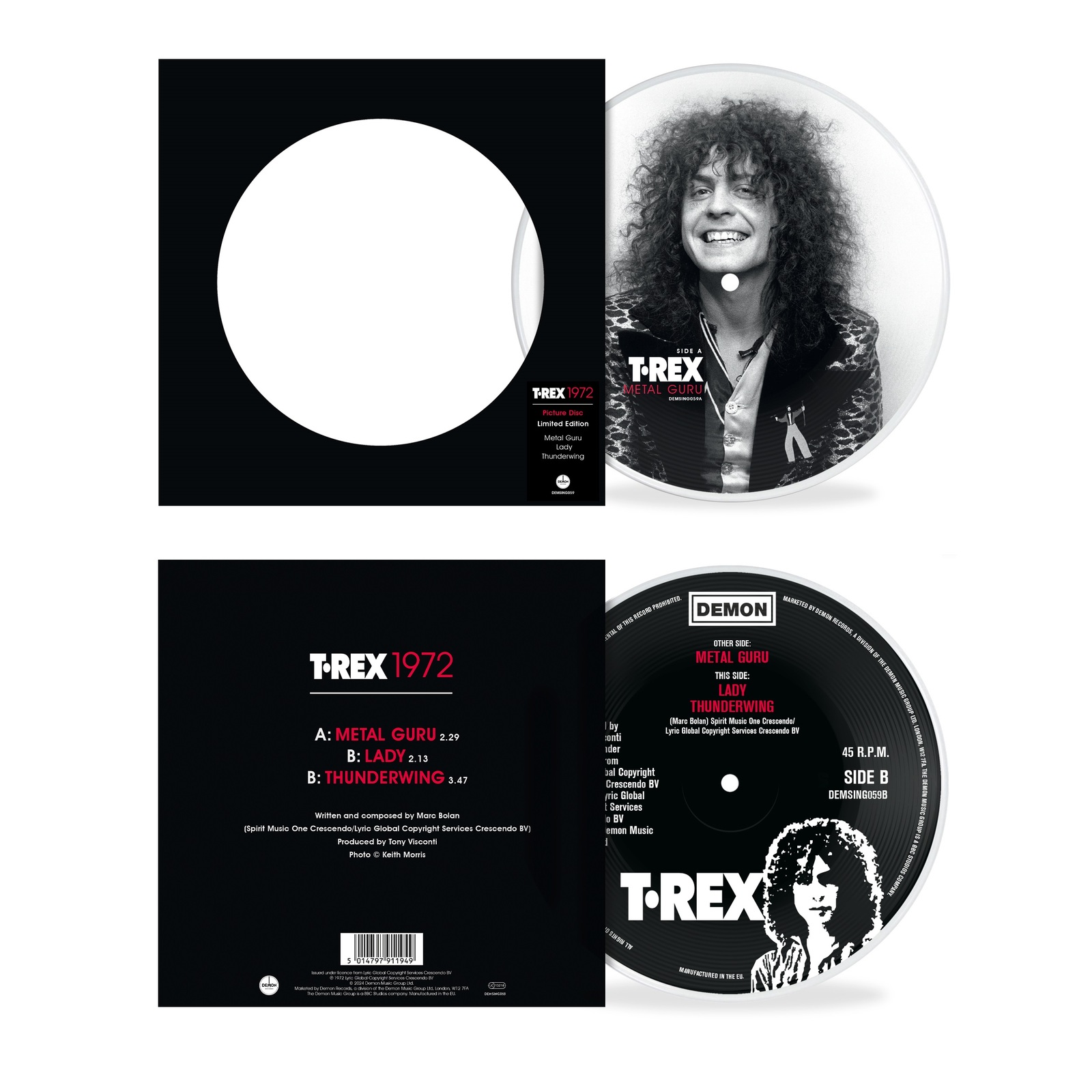 Picture of T. Rex - Metal Guru / Thunderwing / Lady
