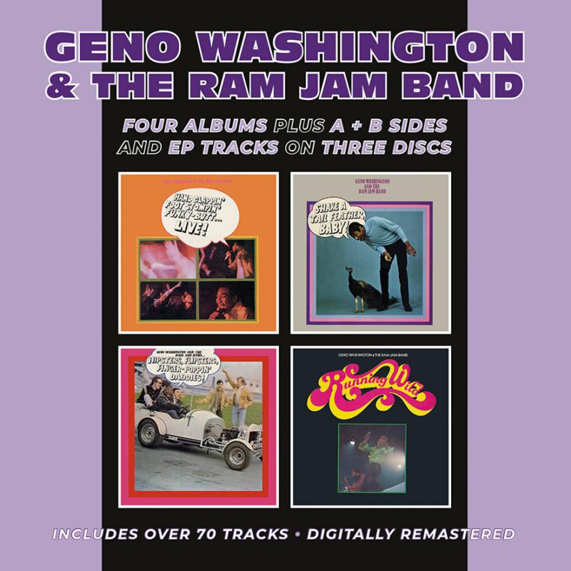 Picture of Geno Washington & The Ram Jam Band - Hand Clappin' Foot Stompin' Funky-Butt� Live!/ Shake A Tail Feather/ Hipsters, Flipsters, Finger-Poppin' Daddies! / Running Wild plus A & B sides and E.P. tracks