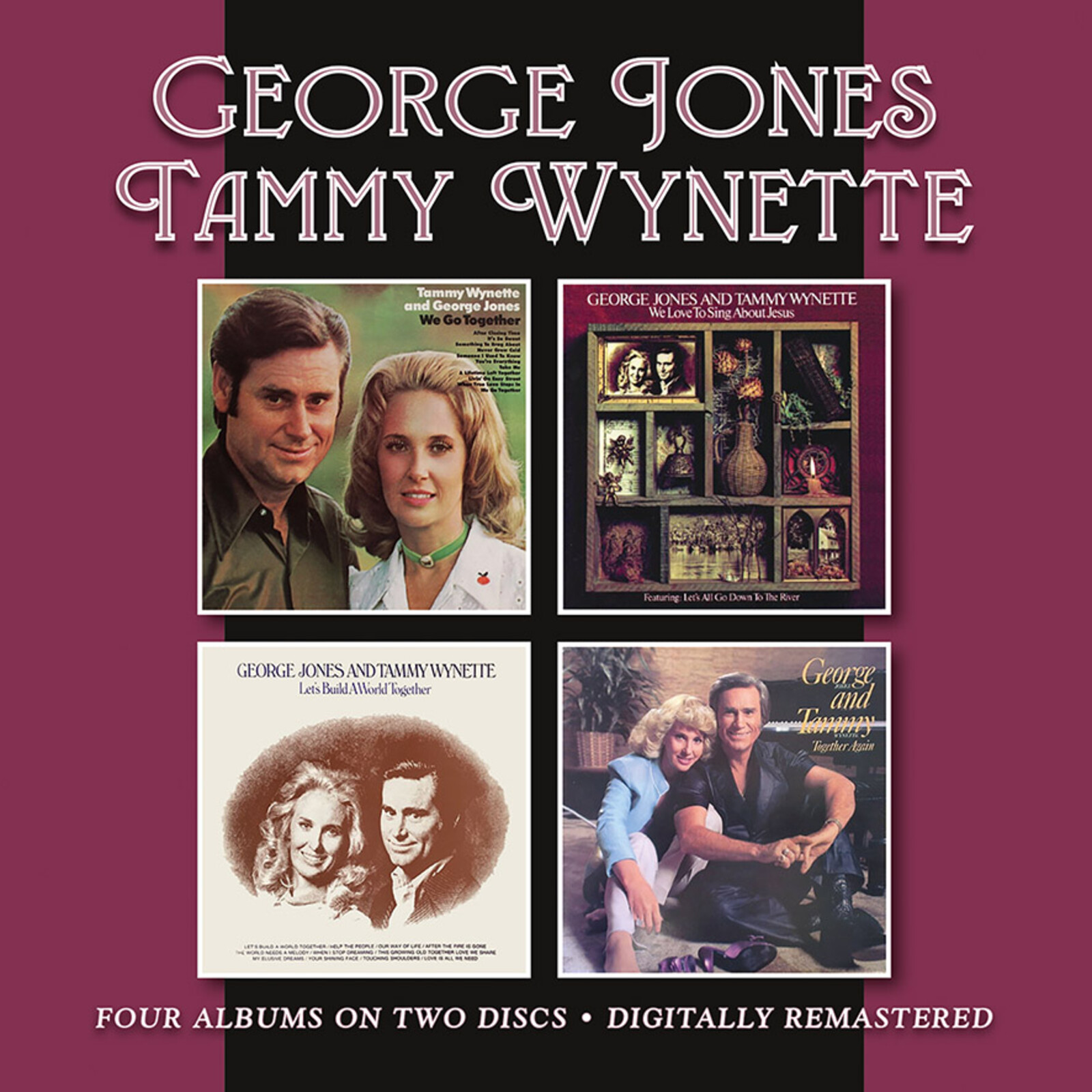 Picture of George Jones & Tammy Wynette - We Go Together / We Love To Sing About Jesus / Let's Build A World Together / Together Again