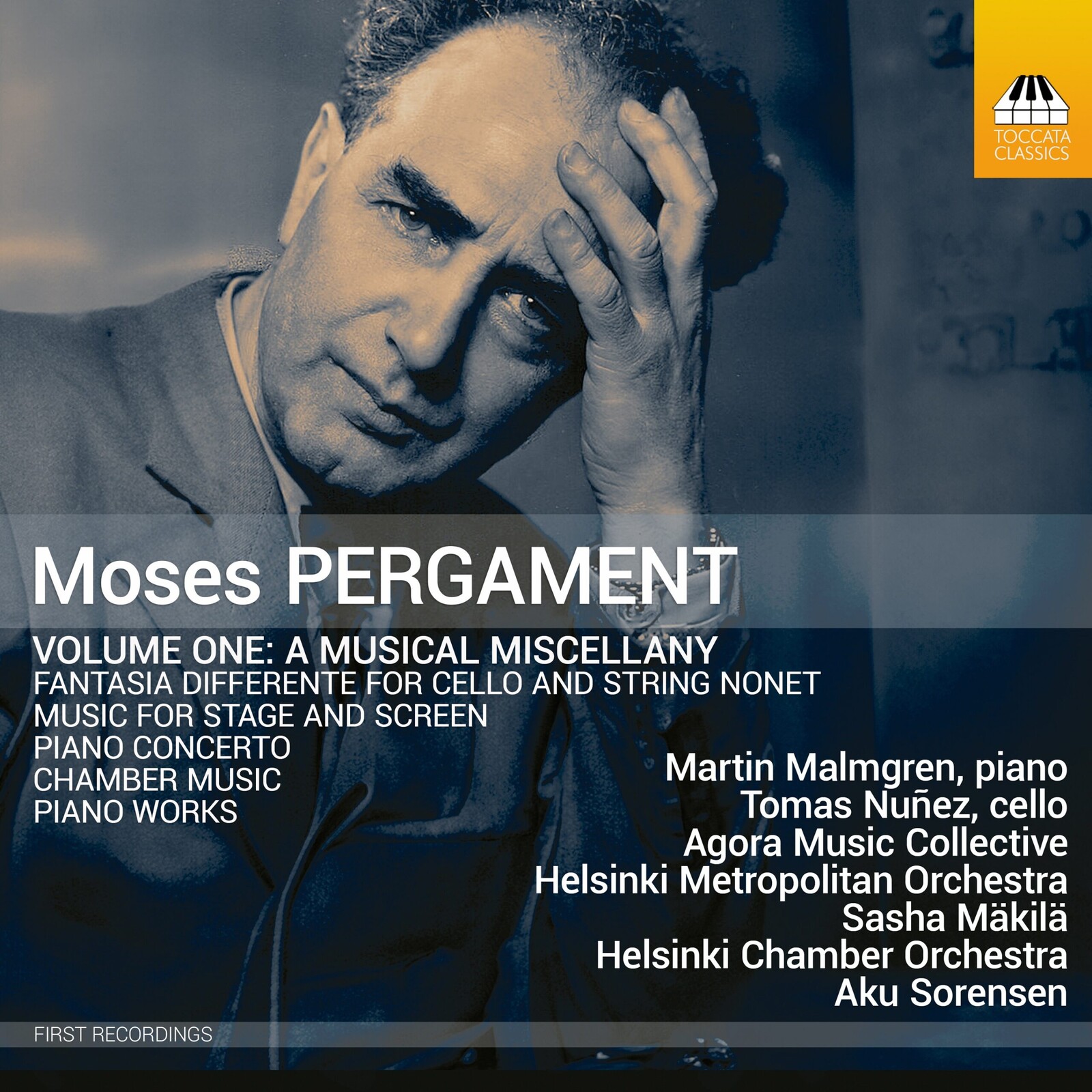 Picture of Martin Malmgren; Musicians from the Agora Music Collective; Tomas Nunez; Helsinki Metropolitan Orchestra; Helsinki Chamber Orchestra; Sasha Makila; Aku Sorensen - Moses Pergament: Vol. 1 - A Musical Miscellany