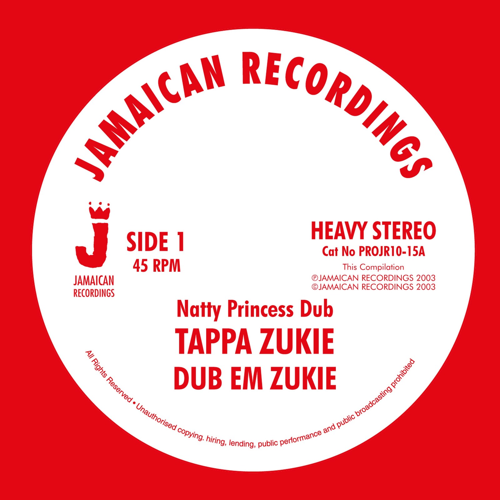 Picture of Tapper Zukie - 'Natty Princess Dub' / 'Rock You Rock' / 'Dub Hypocrites'