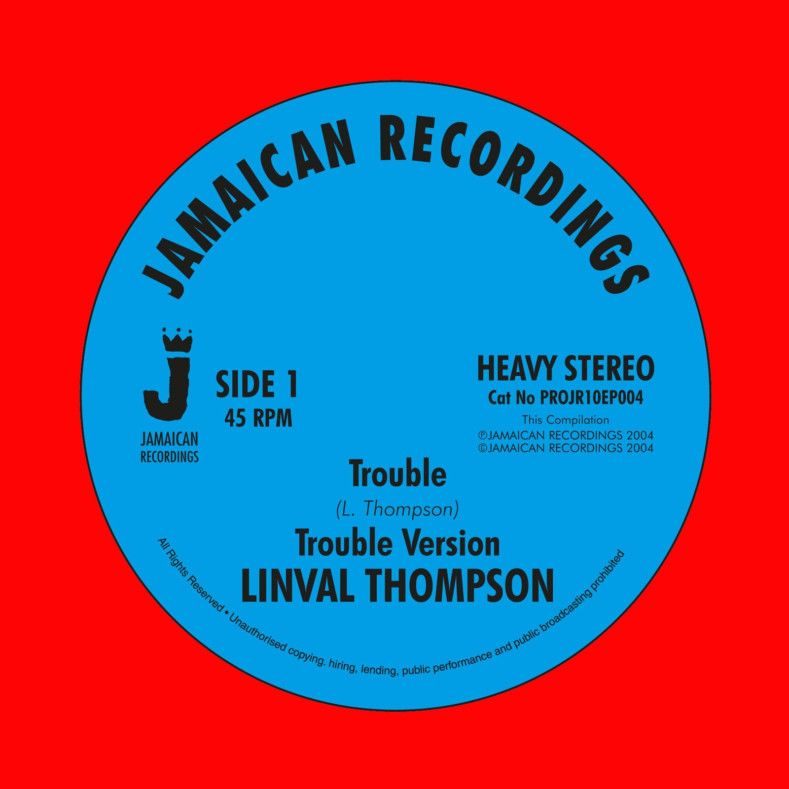 Picture of Linval Thompson - Trouble' & Version / 'Di Wicked Dem' & Version