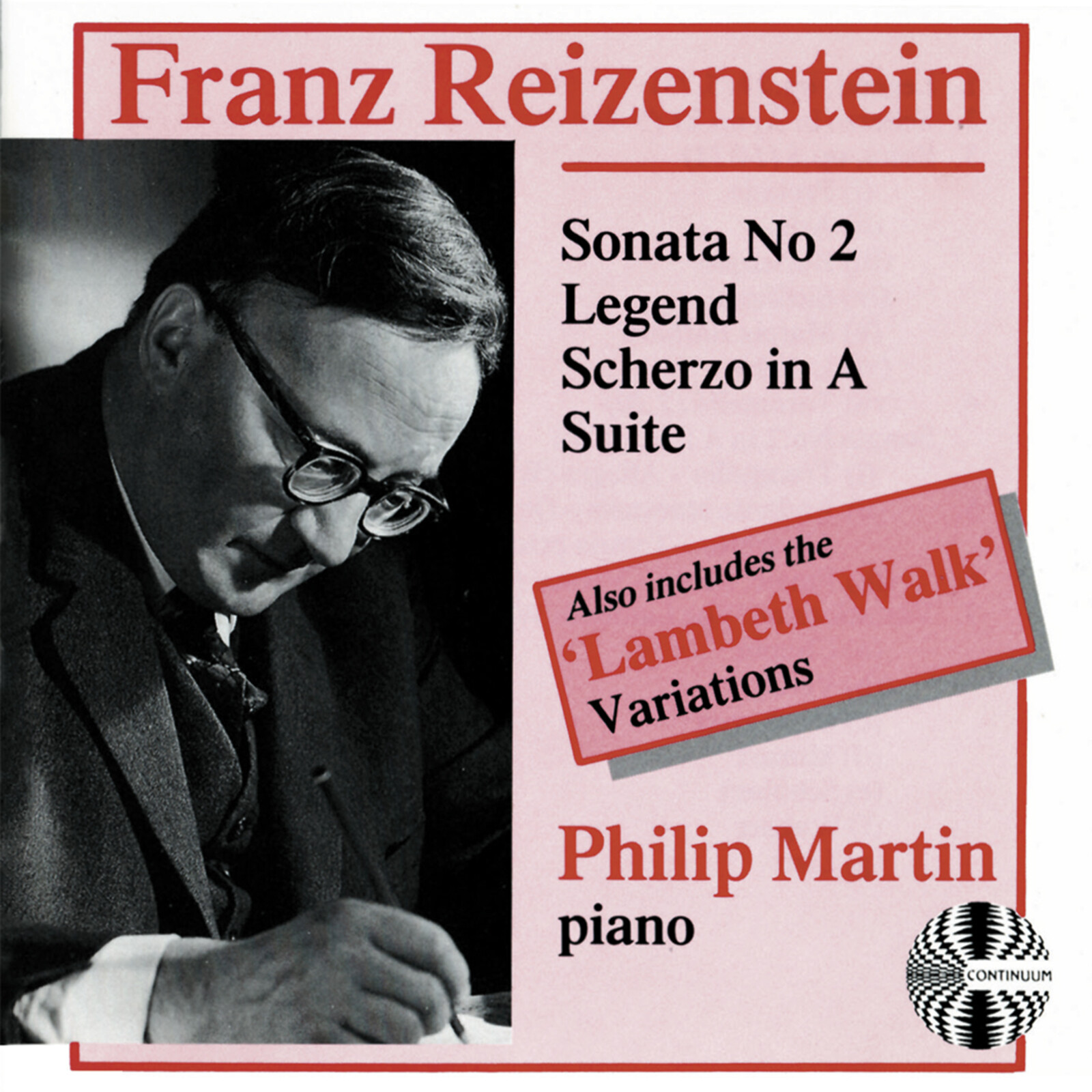 Picture of PHILIP MARTIN - REIZENSTEIN - PIANO WORKS