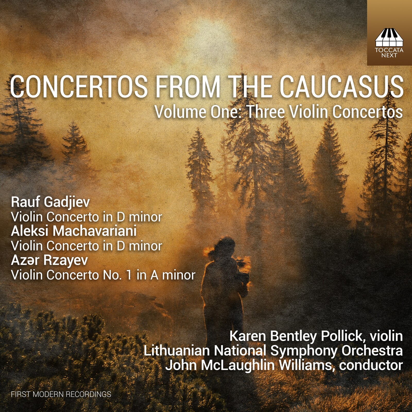 Picture of Karen Bentley Pollick; Lithuanian National Symphony Orchestra; John McLaughlin Williams - Concertos from the Caucasus, Vol. 1 - Three Violin Concertos