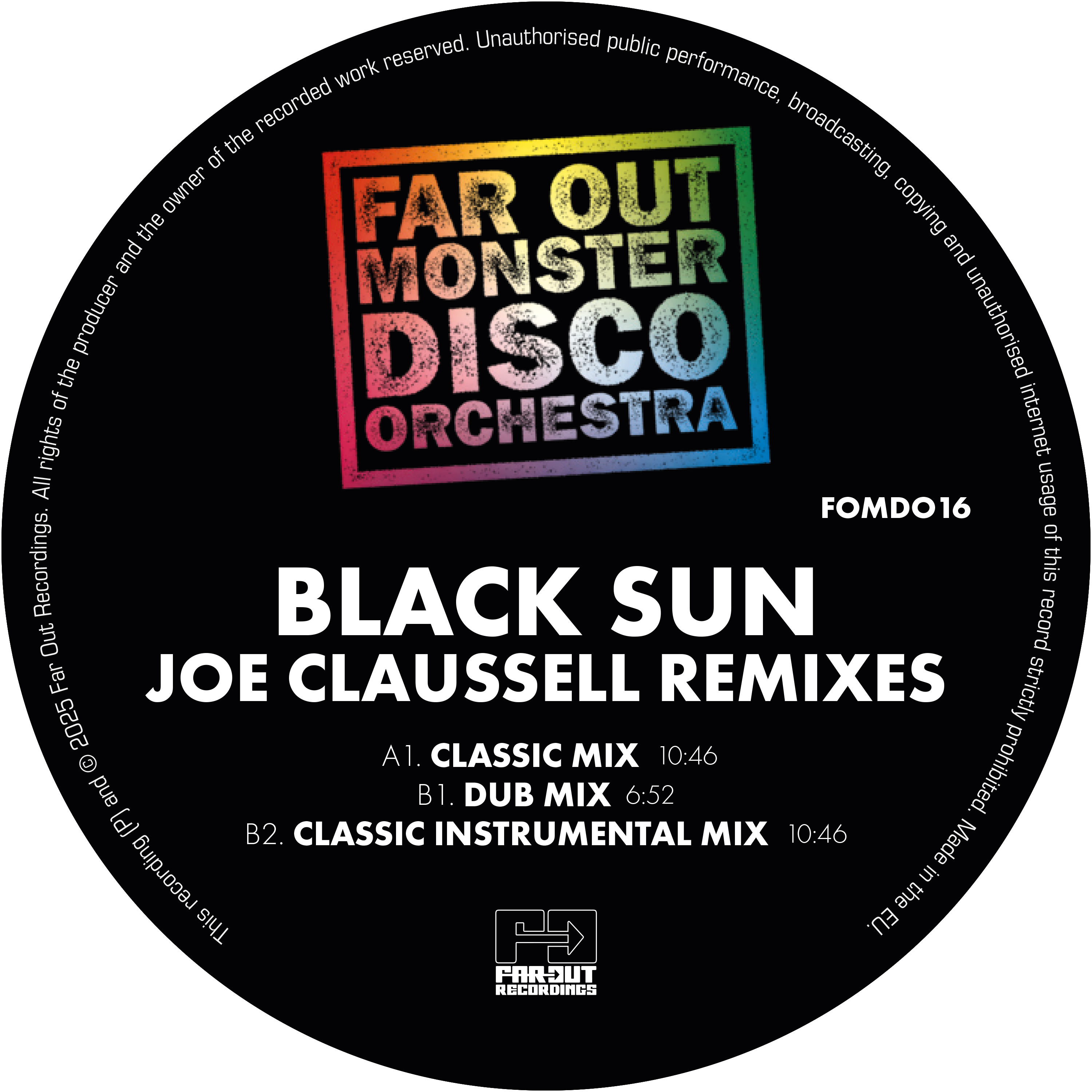 Picture of Far Out Monster Disco Orchestra - Black Sun (J.Claussell Remixes)