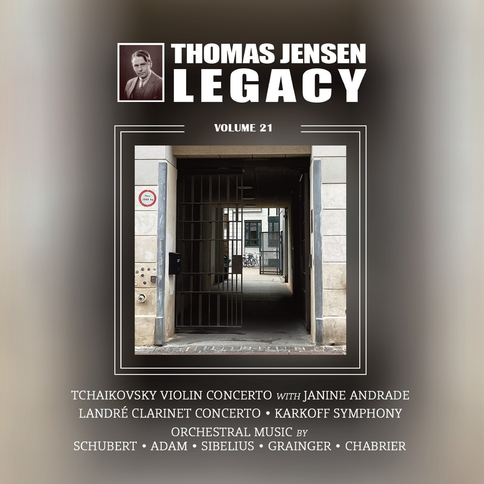 Picture of Danish Radio Symphony Orchestra; Tivoli Symphony Orchestra; Janine Andrade; Arne Moller; Thomas Jensen - Thomas Jensen Legacy, Vol. 21 - Tchaikovsky: Violin Concerto; Landre: Clarinet Concerto; Karkoff: Symphony & Orchestral Music by Schubert; Adam; Sibelius; Grainger; Chabrier