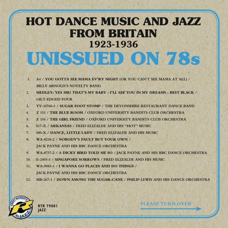 Picture of Various Artists - Unissued on 78s - Hot Dance Music and Jazz from Britain 1923-1936