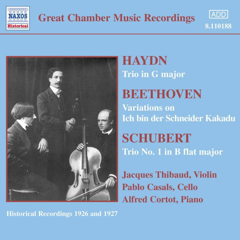 Picture of Thibaud - HAYDN / BEETHOVEN / SCHUBERT: Piano Trios
