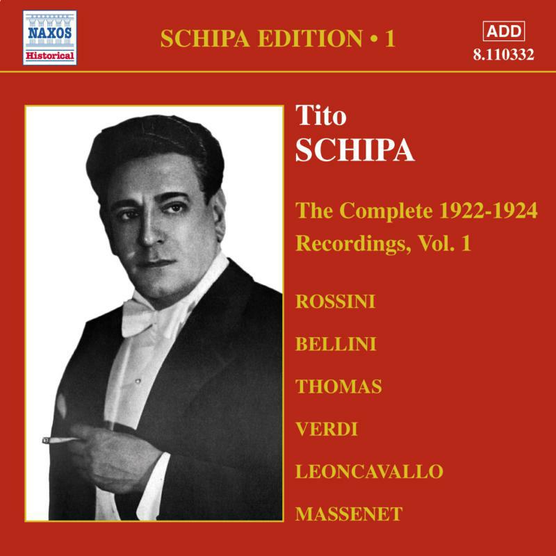 Picture of Various - SCHIPA, Tito: The Complete Victor Recordings, Vol. 1