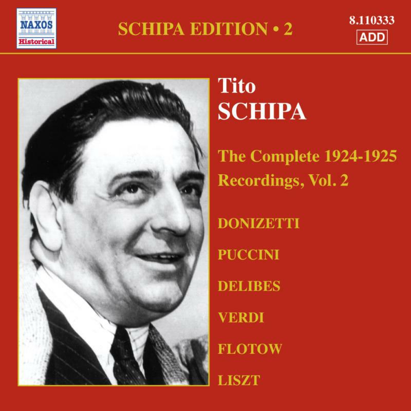 Picture of Galli-Curci:Bori:Schipa - SCHIPA, Tito: Complete Victor Recordings