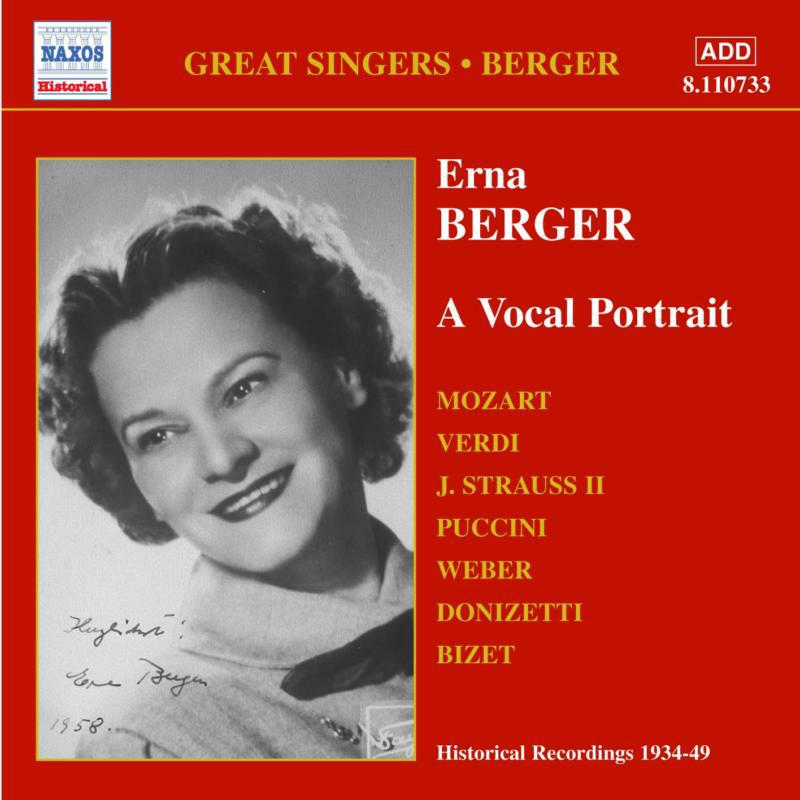 Picture of Erna Ber - BERGER, Erna: A Vocal Portrait