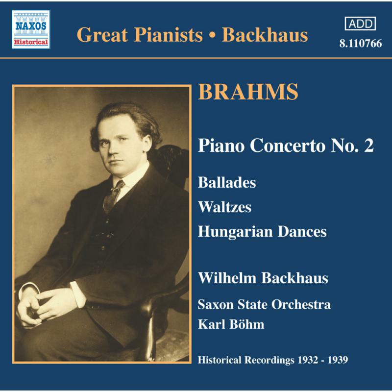 Picture of Backhaus:Bohm - BRAHMS: Piano Concerto No. 2 / Waltzes, Op. 39