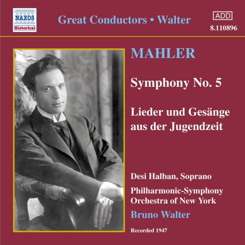 Picture of Walter - MAHLER: Symphony No. 5 / Lieder und Gesange aus der Jugendzeit