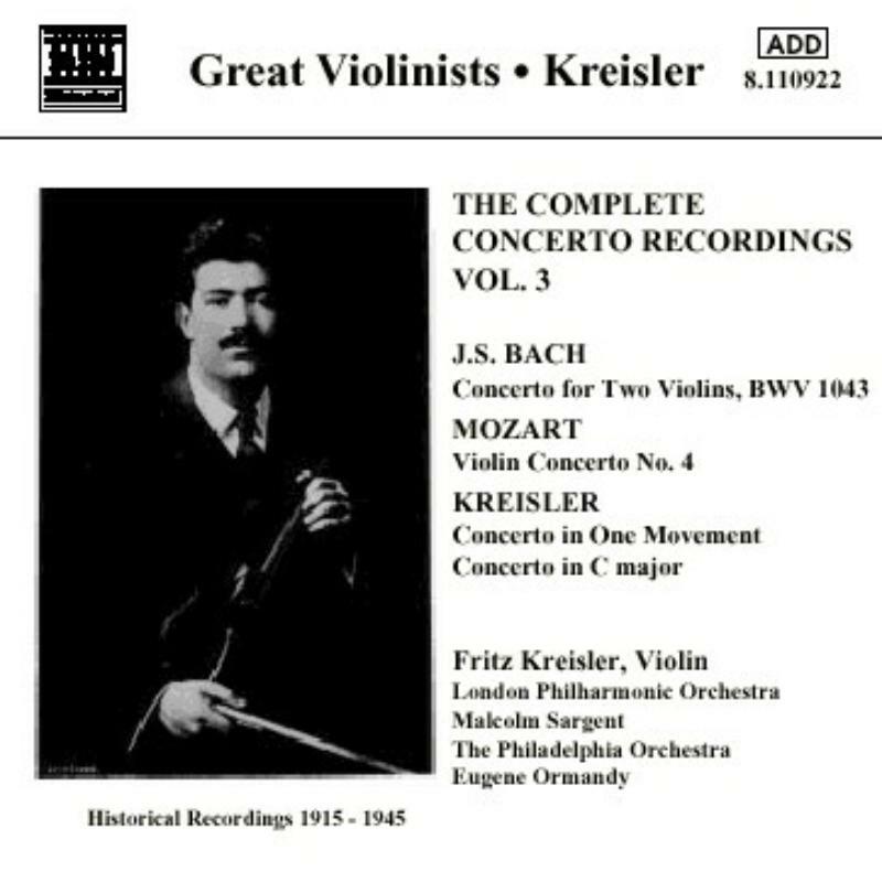 Picture of Kreisler - BACH, J.S. / MOZART: Violin Concertos