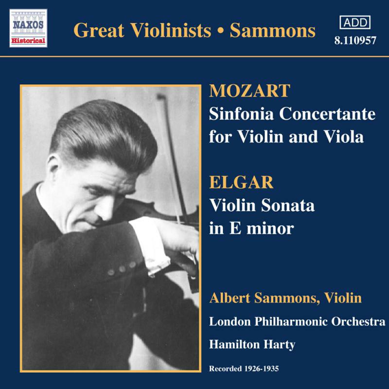 Picture of Sammons: - MOZART: Sinfonia Concertante / ELGAR: Violin Sonata
