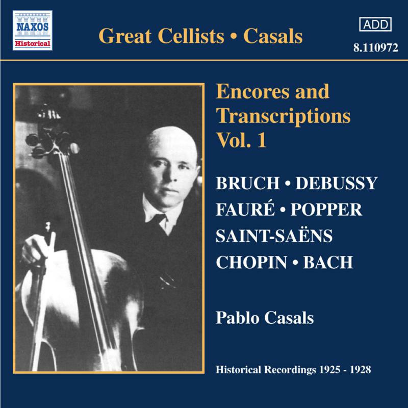 Picture of Various Composer - CASALS, Pablo: Encores and Transcriptions, Vol. 1