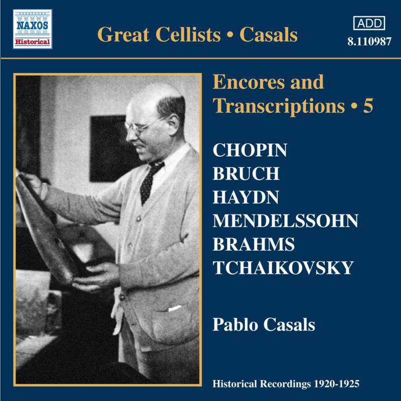 Picture of Casals - CASALS, Pablo: Encores and Transcriptions, Vol. 5: Complete Acoustic Recordings, Part 3