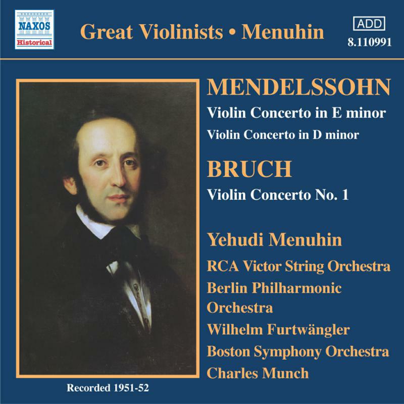 Picture of Menuhin : Furtwangler : Munch - MENDELSSOHN / BRUCH: Violin Concertos