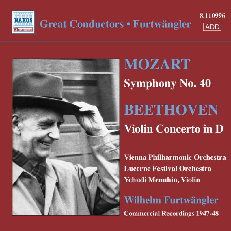 Picture of Menuhin:Vienna Po:Furtwangler - MOZART: Symphony No. 40