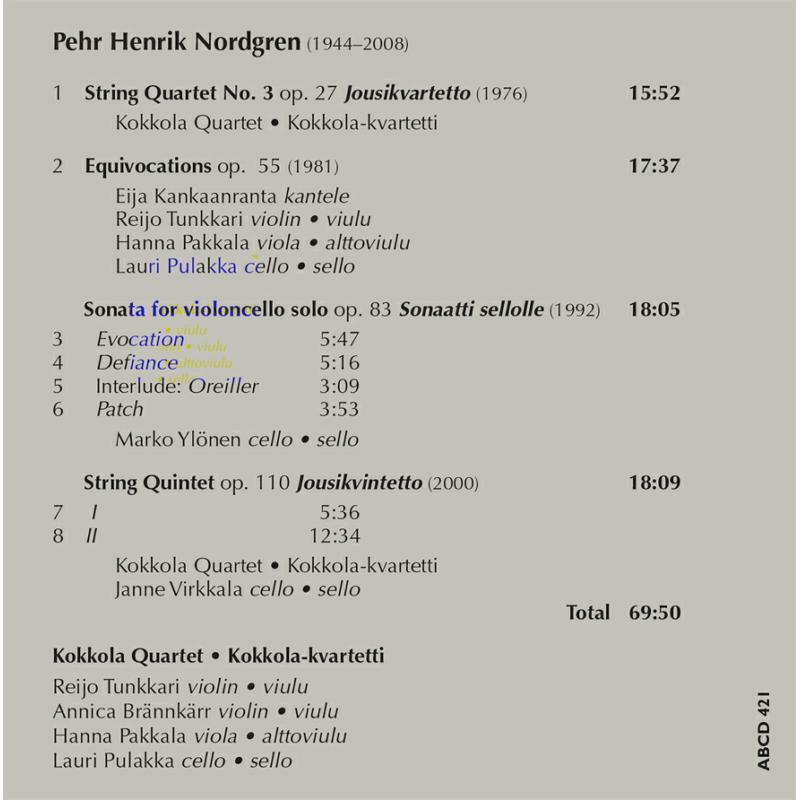 Picture of Equivocations String Quintet - Evocation - Chamber Music - Incl.String Quartet No.3, Equivocations,Str,Quintet