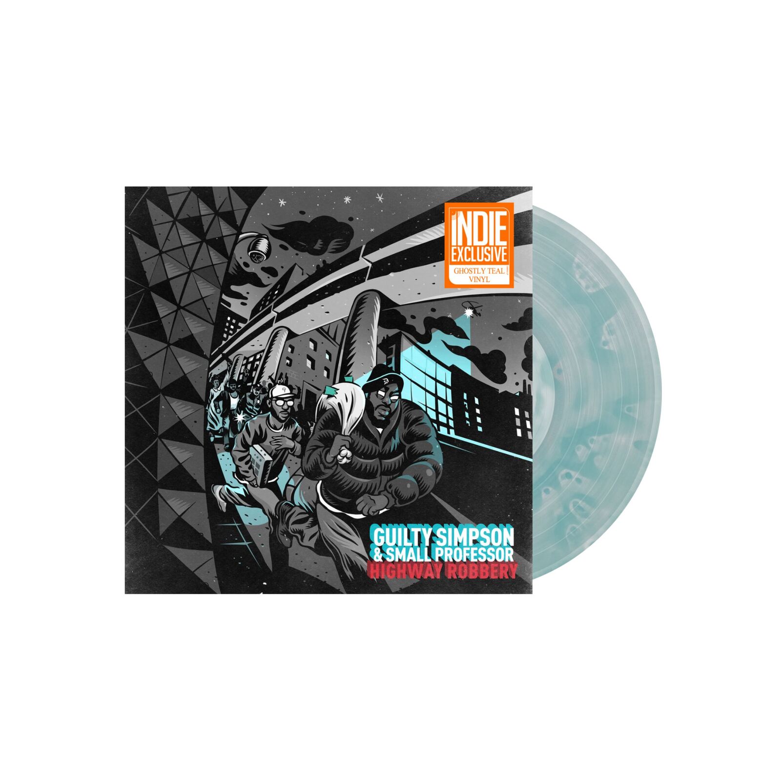 Picture of Guilty Simpson & Small Professor - Highway Robbery (Ghostly Teal Vinyl)