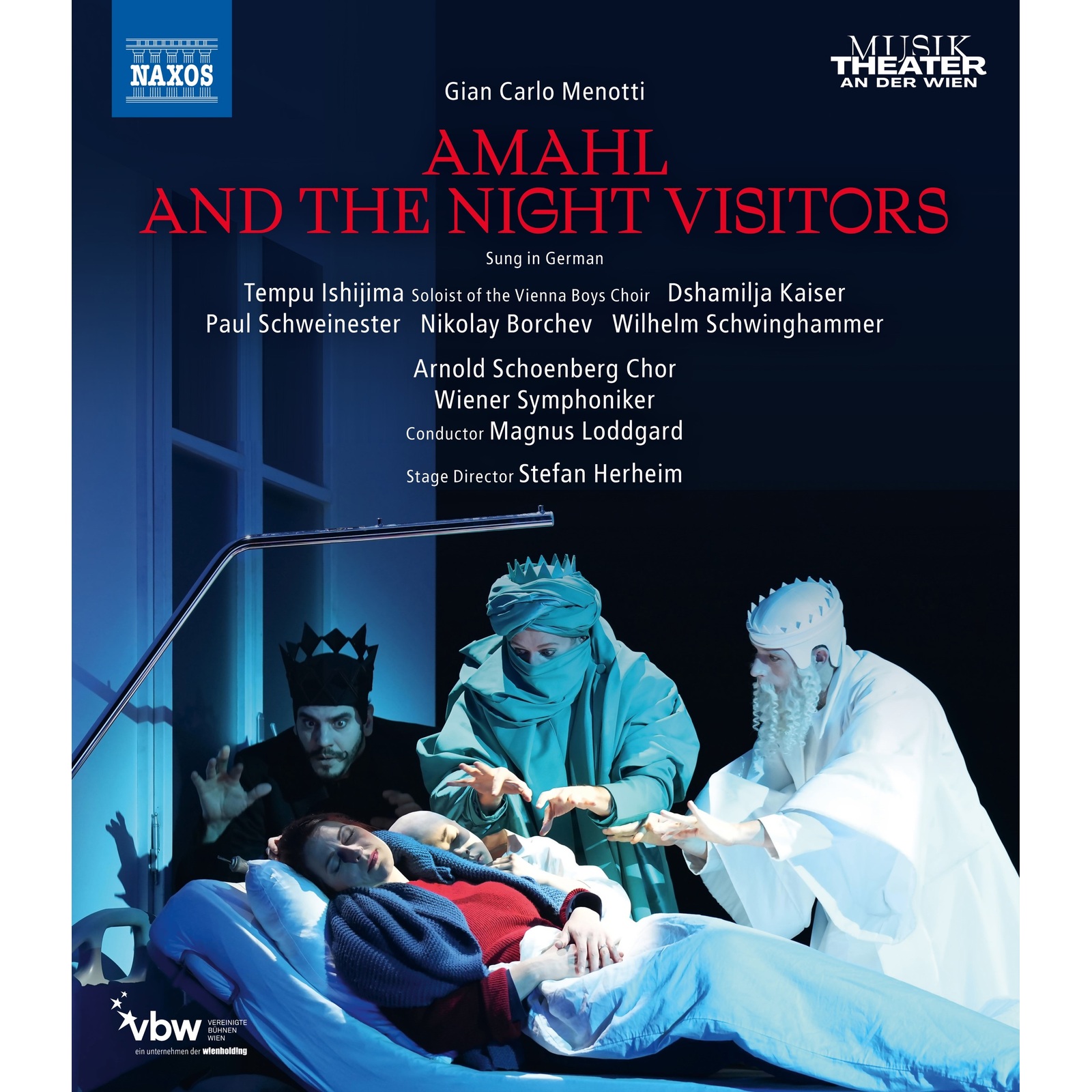 Picture of Arnold Schoenberg Chor; Wiener Symphoniker; Stefan Herheim; Tempu Ishijima; Soloists of the Vienna Boys Choir; Dshamilja Kaiser; Paul Schweinester; Nikolay Borchev; Wilhelm Schwinghammer; Magnus Loddgard - Gian Carlo Menotti: Amahl and the Night Visitors