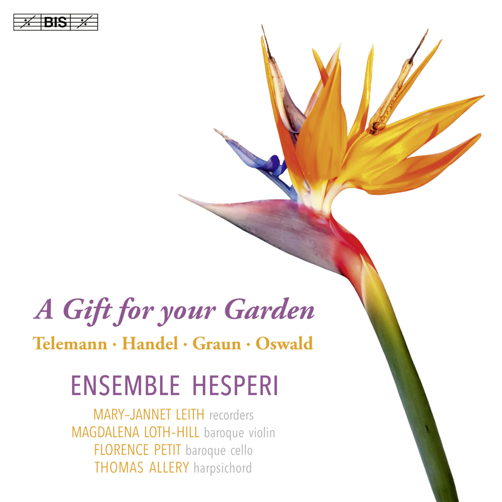Picture of Ensemble Hesperi - A Gift for your Garden (Georg Philipp Telemann; George Frideric Handel; Johann Gottlieb Graun; James Oswald)