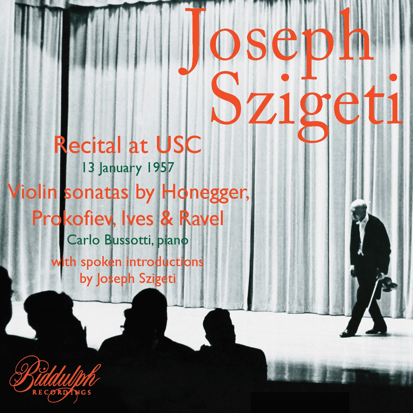 Picture of Joseph Szigeti; Carlo Bussotti - Joseph Szigeti: Recital at USC