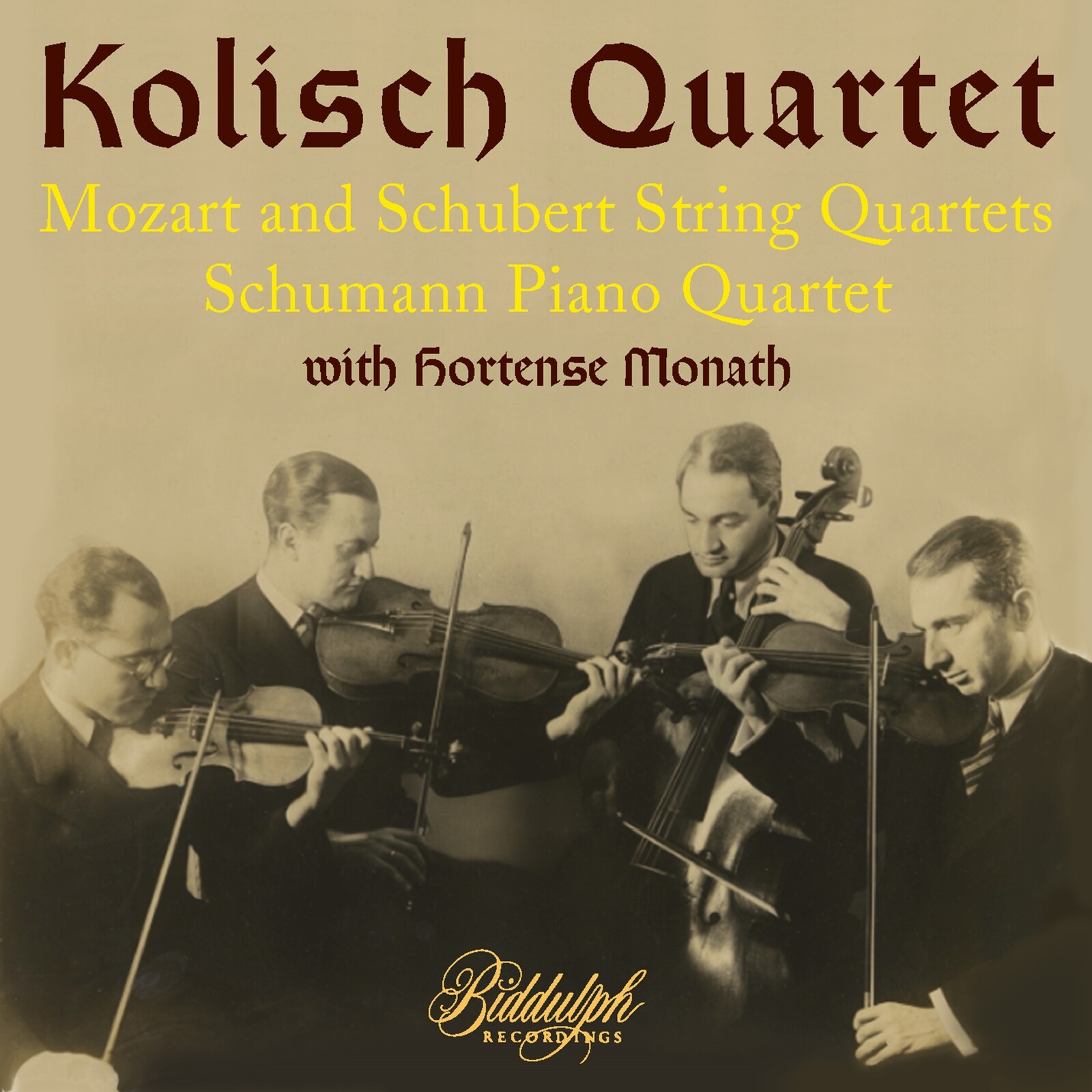 Picture of Kolisch Quartet; Hortense Monath; John Barrows; Domenico Caputo - Kolisch Quartet play Mozart, Schubert & Schumann
