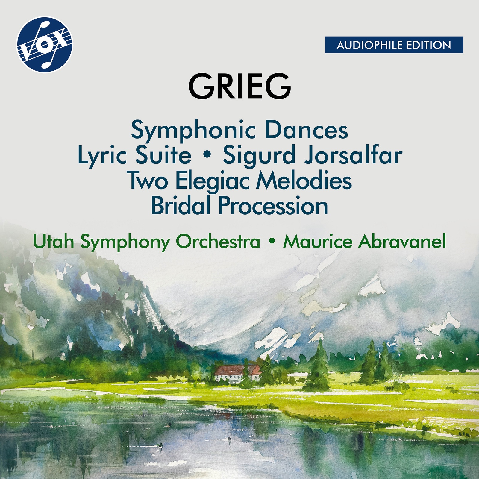 Picture of Utah Symphony Orchestra; Maurice Abravanel - Edvard Grieg: Symphonic Dances; Lyric Suite; Sigurd Jorsalfar; Two Elegiac Melodies; Bridal Procession