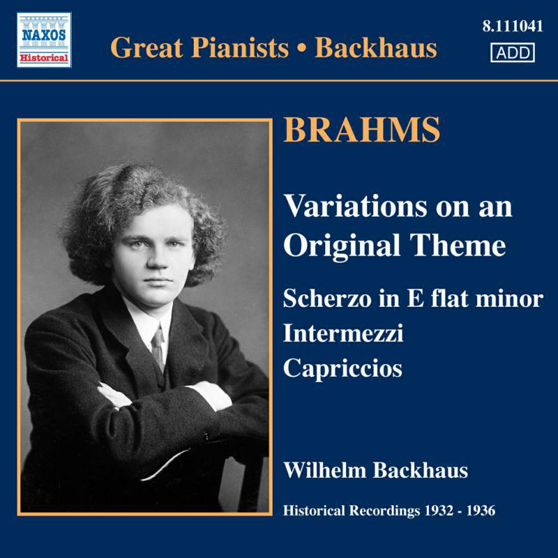 Picture of Wilhelm Backhaus - BRAHMS: Solo Piano Works