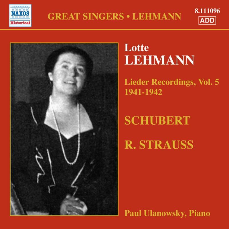 Picture of Lehmann - LEHMANN, Lotte: Lieder Recordings, Vol. 5