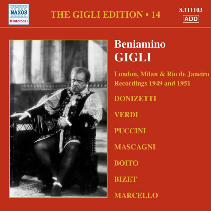 Picture of Beniamino Gigli - GIGLI, Beniamino: London, Milan and Rio de Janeiro Recordings