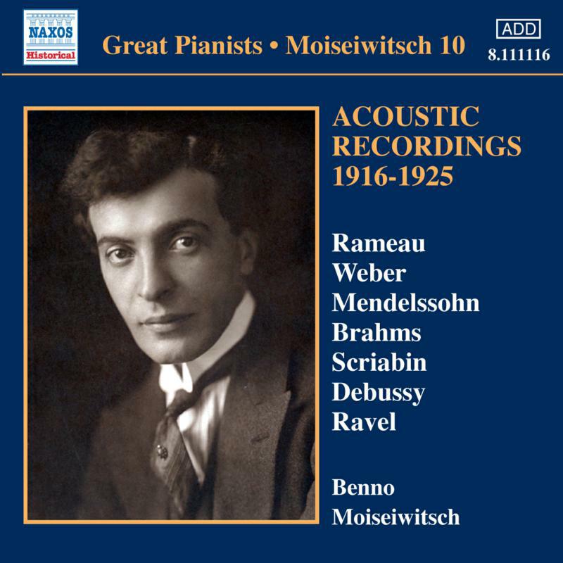 Picture of Moiseiwitch - MOISEIWITSCH, Benno: Acoustic Recordings 1916-1925
