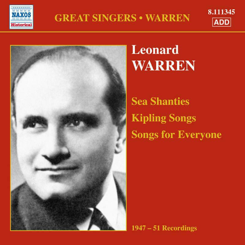 Picture of Leonard Warren - Sea Shanties/ Kipling Songs/ Songs for Everyone
