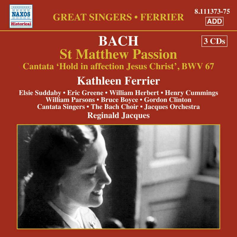 Picture of Ferrier:Bach Choir:Jacques - Bach: St Matthew Passion Cant No. 67